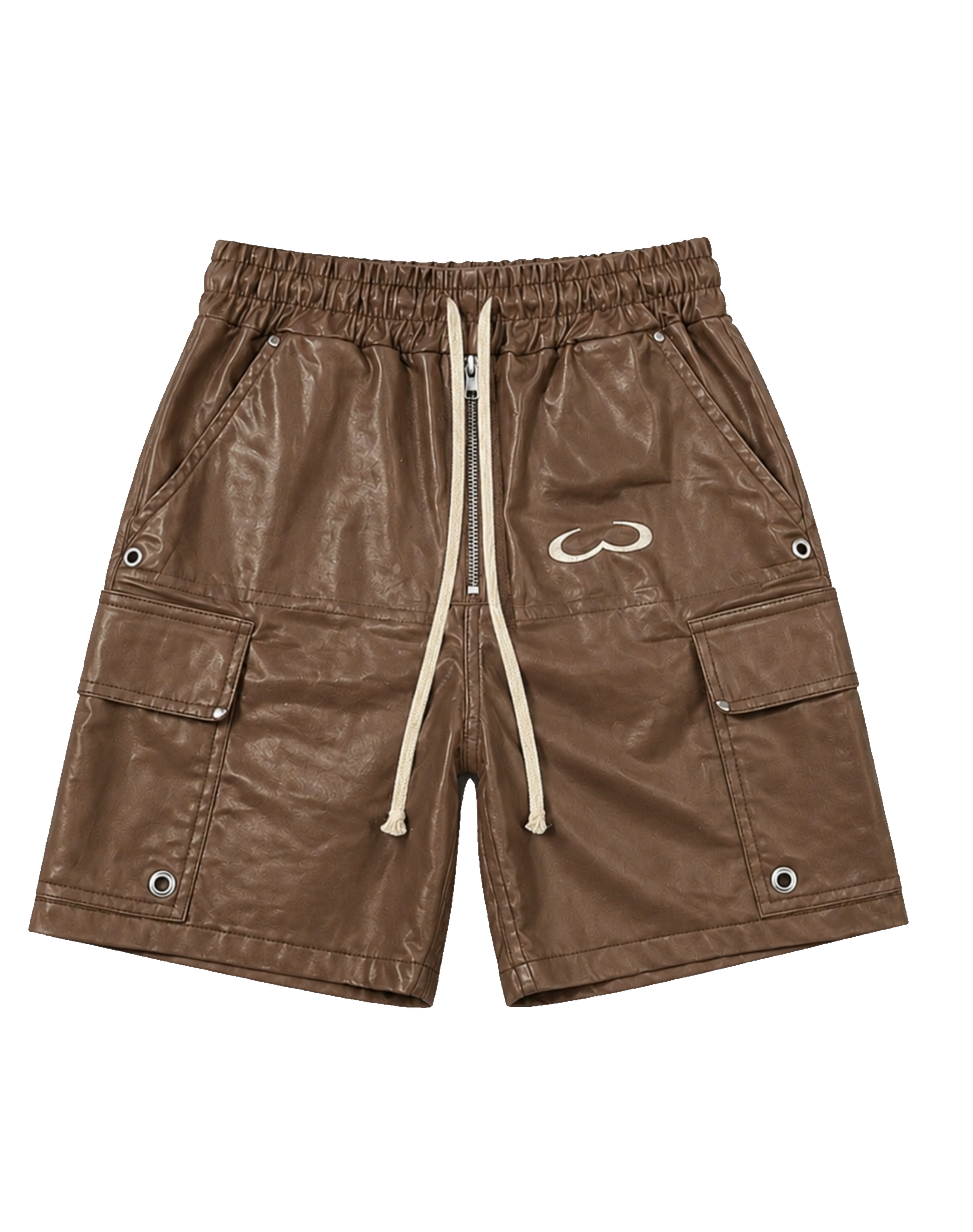 Brown Katakana Waxed Denim Shorts (Copy)